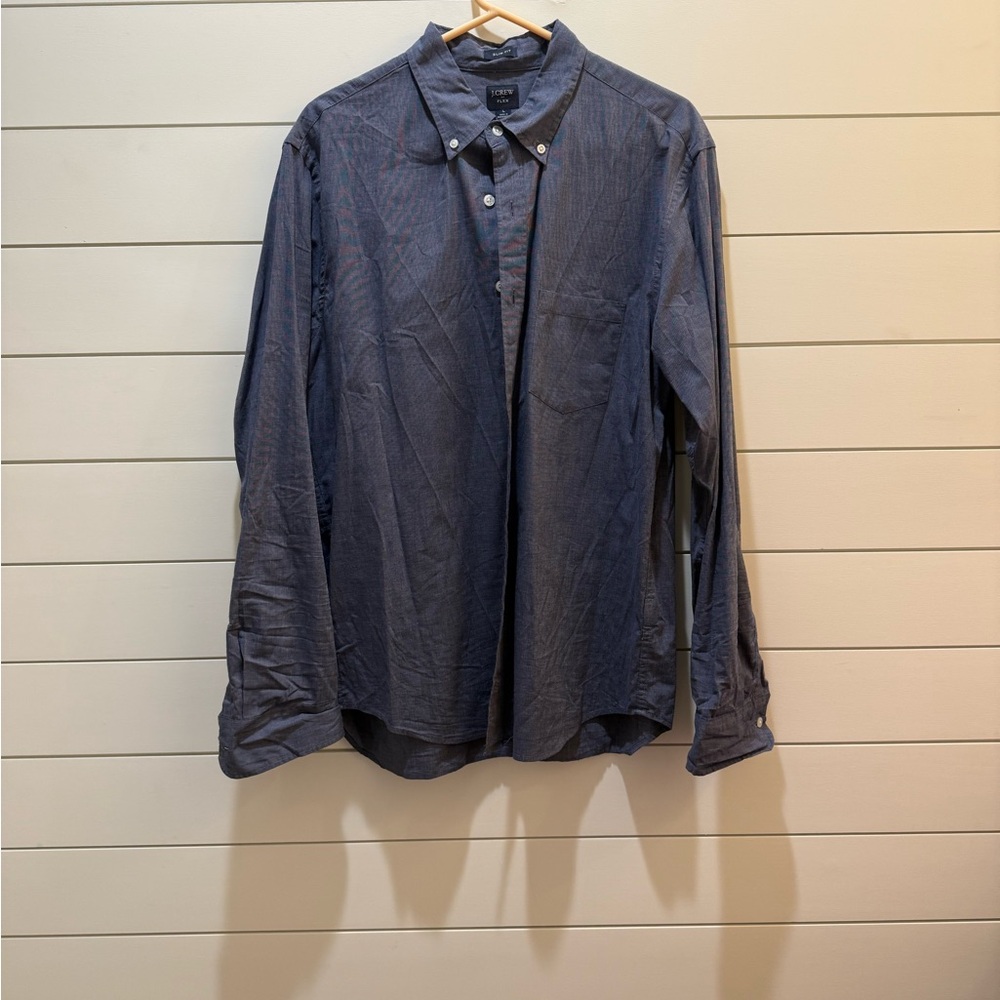 J. Crew Dark Blue Casual Button-Down Shirt